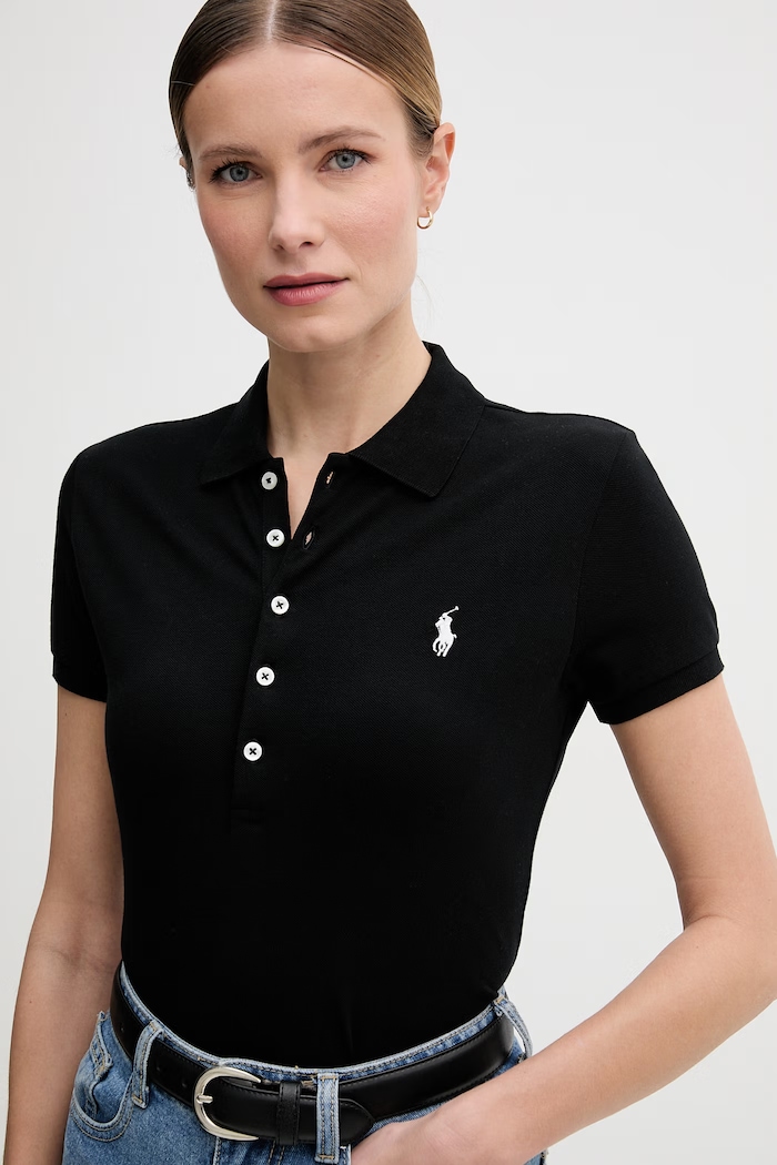 Polo Ralph Lauren πόλο γυναικείο μαύρο 211B18200