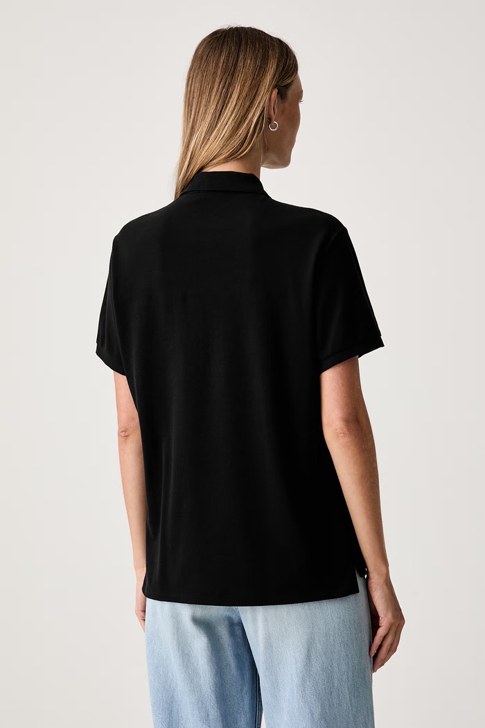 Odzież Polo Ralph Lauren polo damskie z bawełną 211B18201 czarny