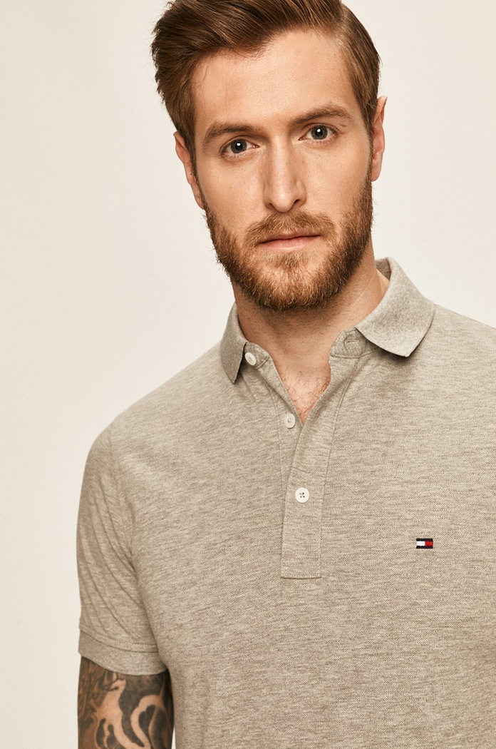 Πόλο Tommy Hilfiger MW0MW04975 γκρί