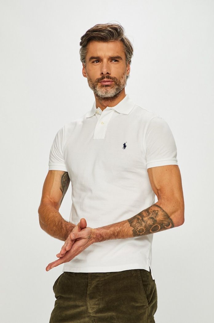 Polo Ralph Lauren - Pánske polo tričko bavlna biela 710548797001