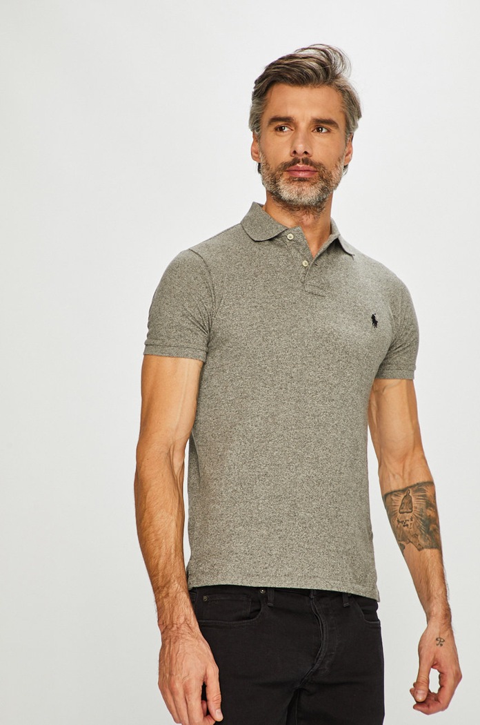 Polo Ralph Lauren - Pánske polo tričko bavlna sivá 710548797011