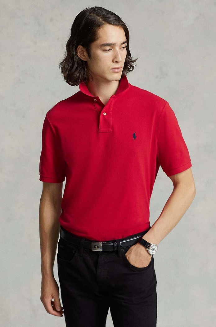 Polo Ralph Lauren - Poló sima piros 710548797005