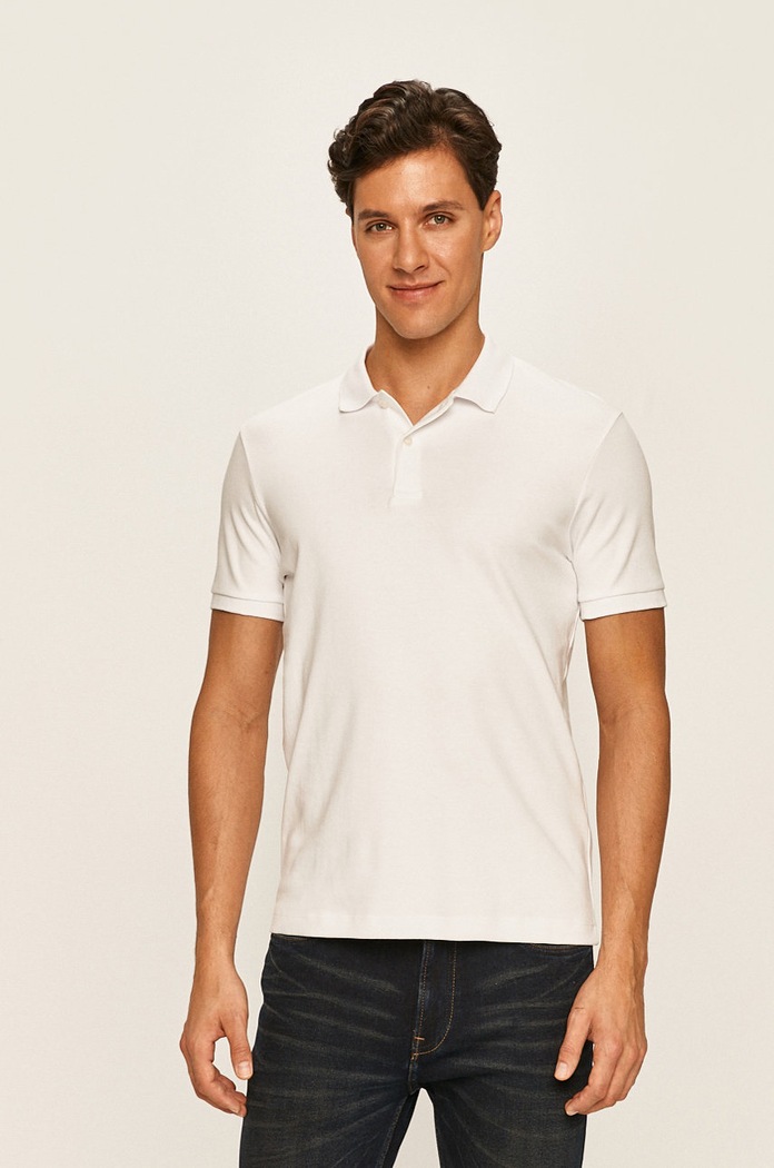 Selected Homme - Polo tričko hladký bílá 16072841