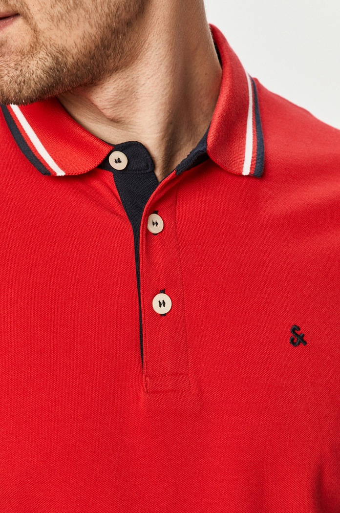 Polo Jack & Jones czerwony 12136668