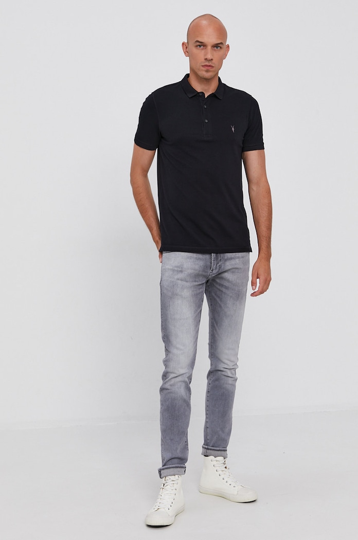 AllSaints - Polo tričko Reform Polo MD051H tmavomodrá AA00