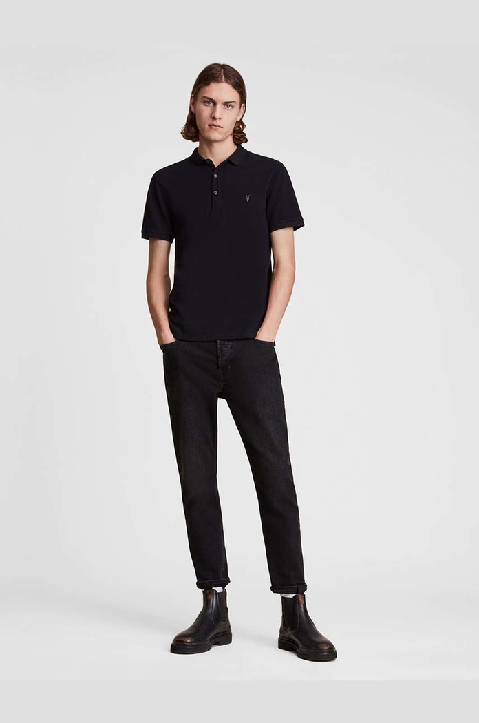 Îmbrăcăminte AllSaints - Tricou Polo Reform Polo MD051H negru