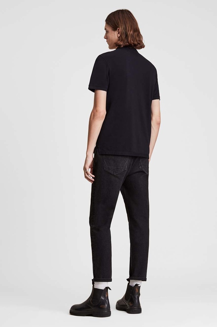 AllSaints - Tricou Polo Reform Polo negru MD051H