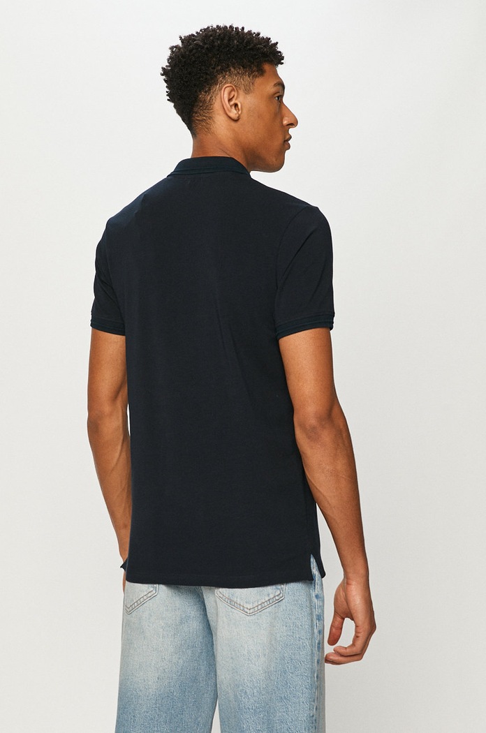 Дрехи Premium by Jack&Jones - Тениска с яка 12184709 тъмносин