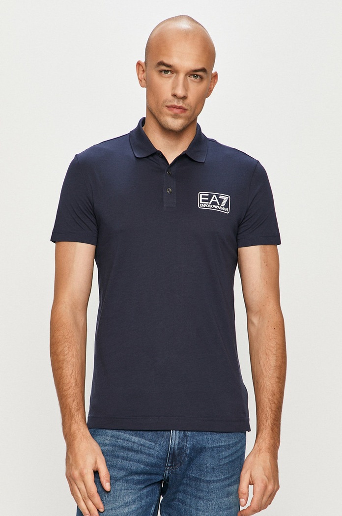 EA7 Emporio Armani - Polo tričko hladký námořnická modř 8NPF12.PJNQZ
