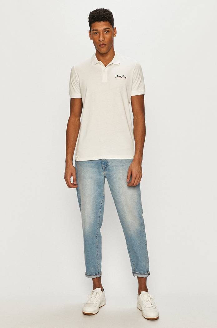 Jack & Jones - Polo tričko 12186778 biela AA00