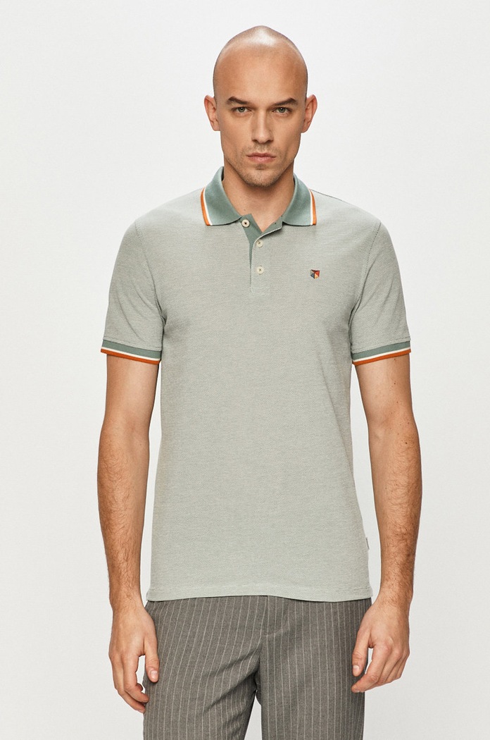 Jack & Jones - Polo bez uzorka zelena 12169064.