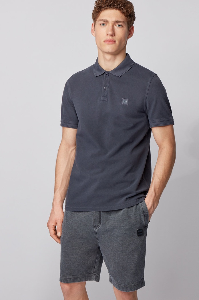 Polo tričko Boss bavlna tmavomodrá 50378365.NOS
