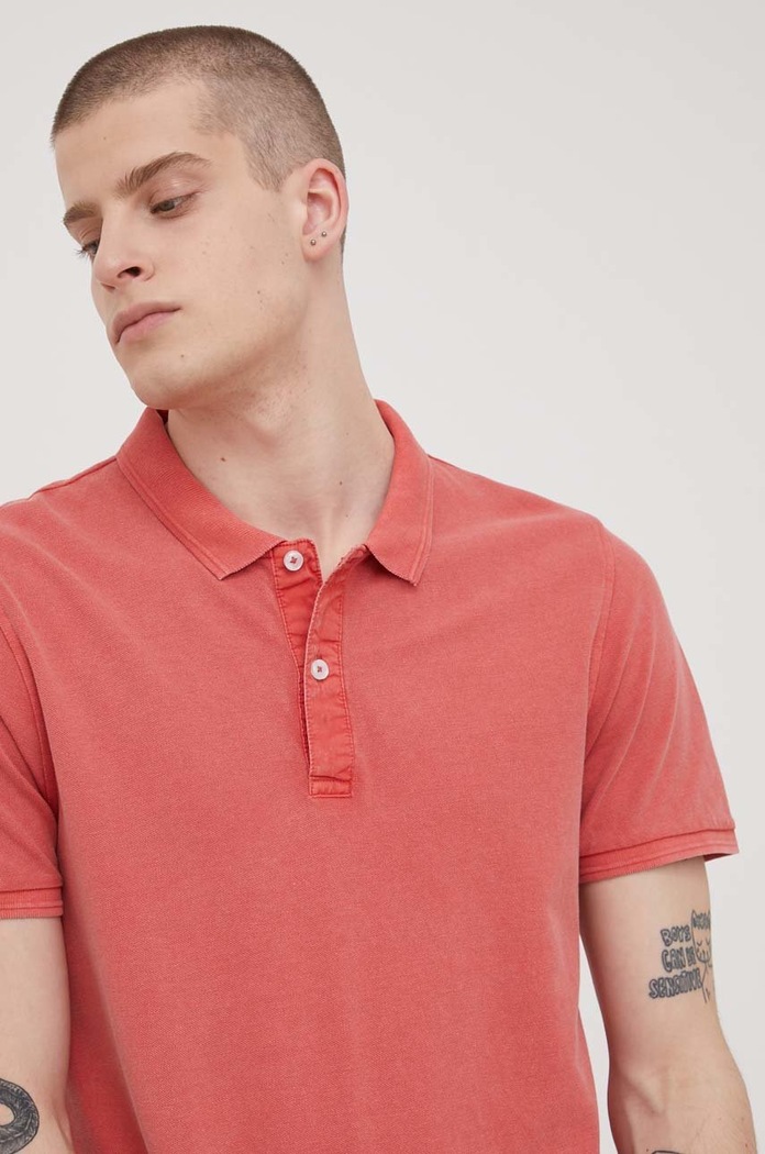 Polo de bumbac Only & Sons 22021769.RococcoRed rosu