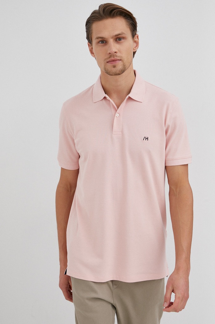 Polo tričko Selected Homme hladký růžová 16082840.SilverPink