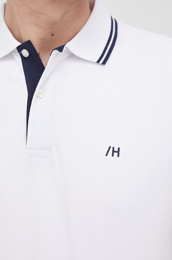 Selected Homme tricou polo 16082841.BrightWhit alb