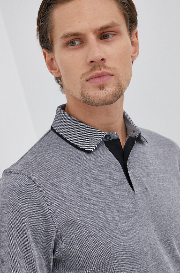 Polo tričko Selected Homme šedá 16082844.MediumGrey