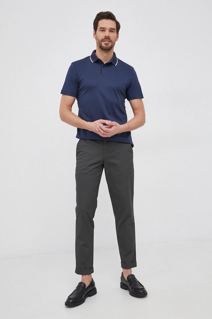 Polo tričko Selected Homme 16082844.NavyBlazer námořnická modř AA00