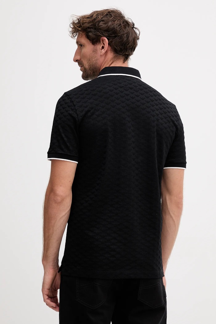 Odzież Emporio Armani polo bawełniane 8N1FP0.1JHWZ.NOS czarny
