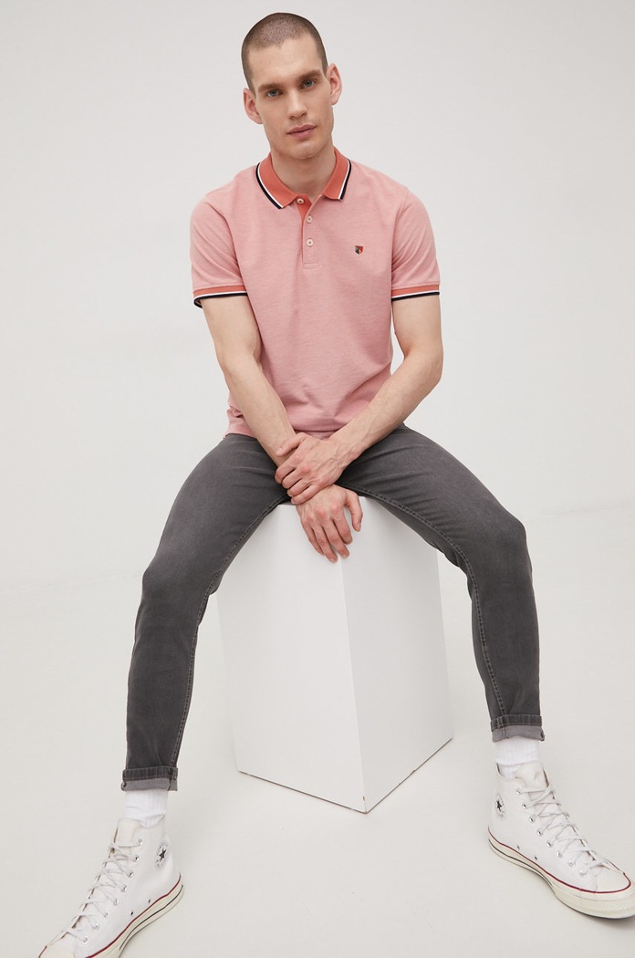 Polo tričko Premium by Jack&Jones 12169064.ApricotBra oranžová AA00