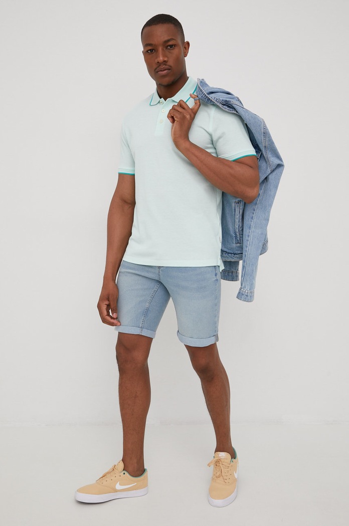 Premium by Jack&Jones Polo 12169064.Bay turkusowy AA00