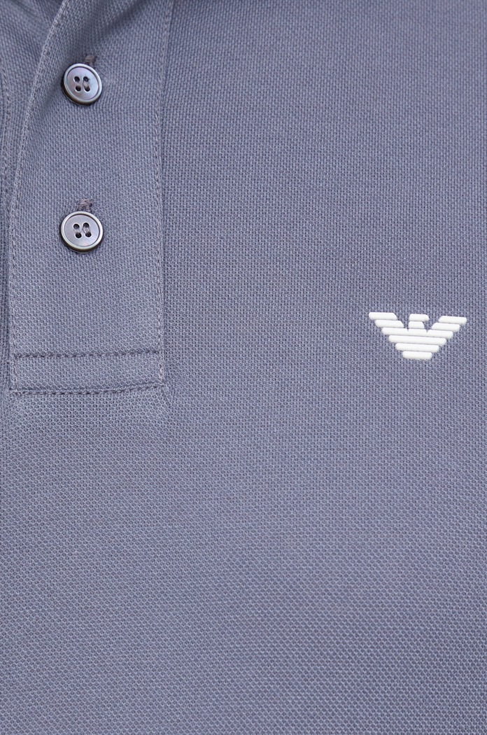 Emporio Armani polo bawełniane 8N1FQ2.1JTKZ.NOS szary