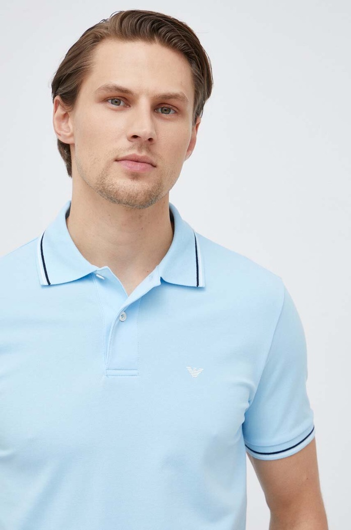 Polo Emporio Armani 8N1FB4.1JPTZ.NOS niebieski