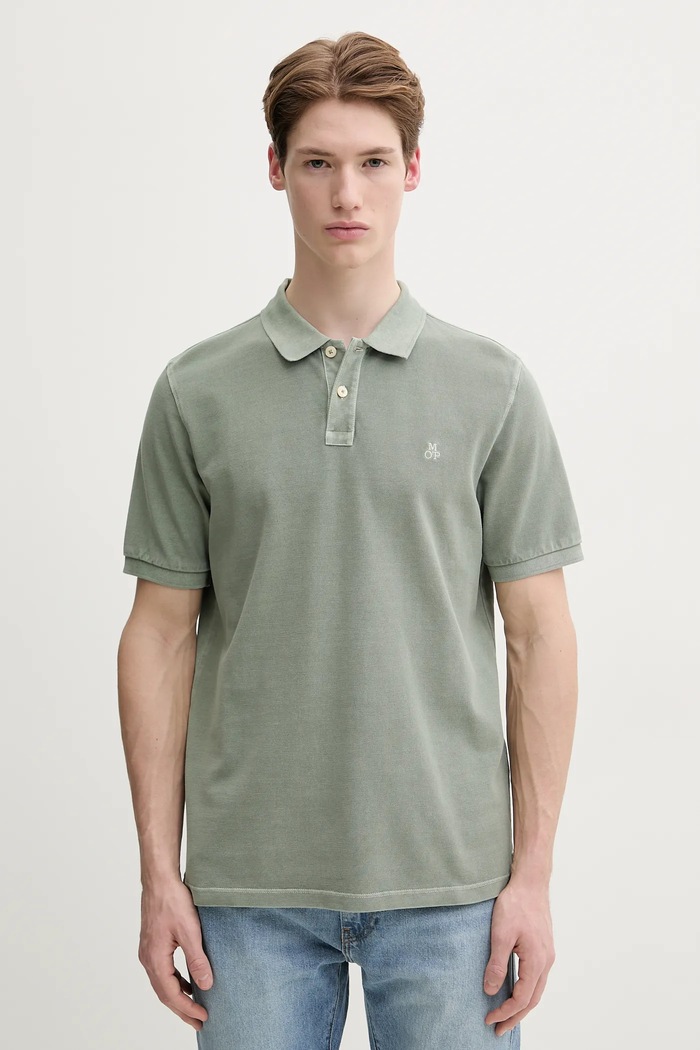 Marc O'Polo polo in cotone semplice verde M22226653000