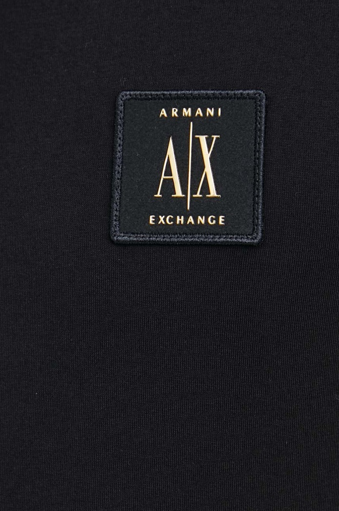 Armani Exchange polo bawełniane 8NZFPQ.ZJH4Z.NOS czarny