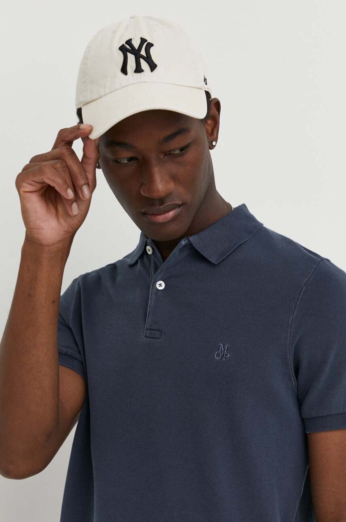 Marc O'Polo polo majica moška bombažna z elastanom mornarsko modra 5000009417