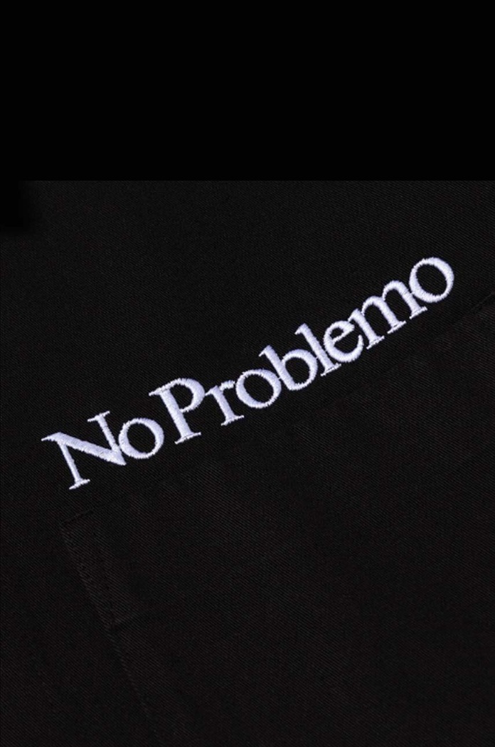Aries cotton polo shirt black AR40114
