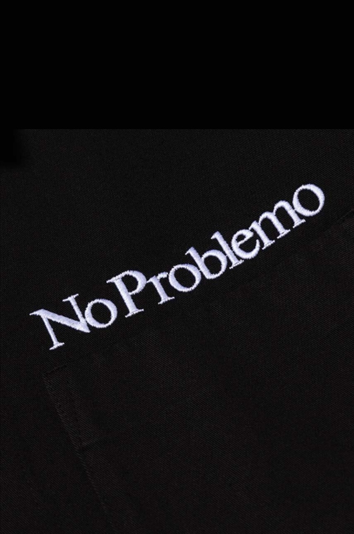 Aries cotton polo shirt black AR40114