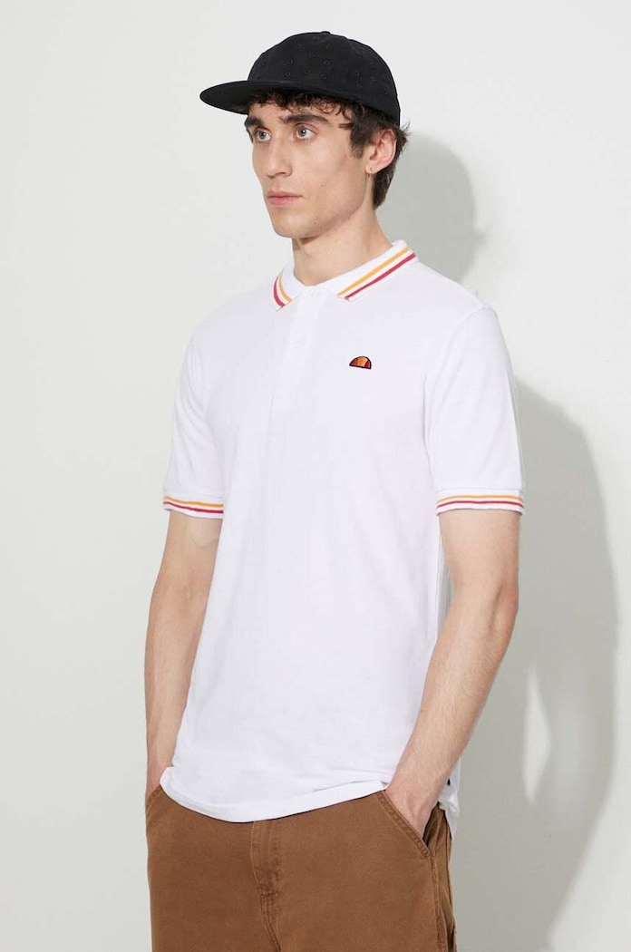 Îmbrăcăminte Ellesse Polo de bumbac SHR18077 alb
