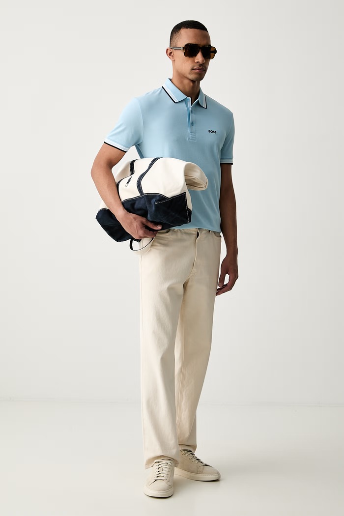BOSS Green polo pánské bavlněné Paddy 50469055 modrá AA00