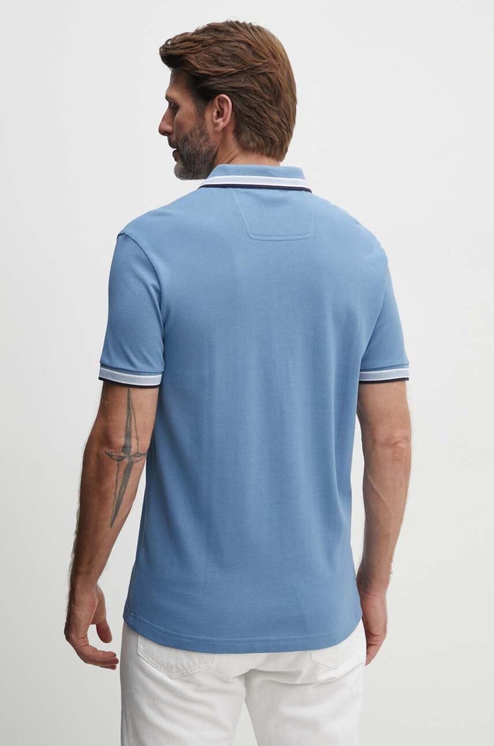 BOSS Green polo męskie bawełniane Paddy 50469055 niebieski AA00