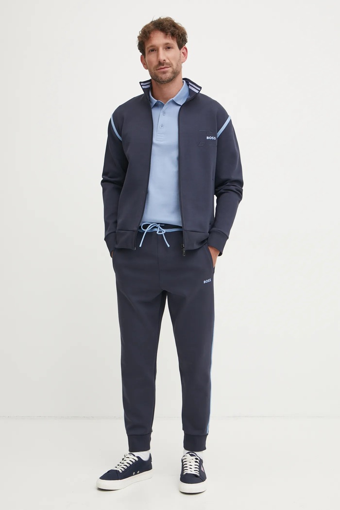BOSS Green polo bărbați din bumbac Paddy 50469055 albastru AA00