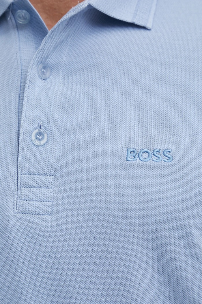 BOSS Green polo bărbați din bumbac Paddy 50469055 albastru