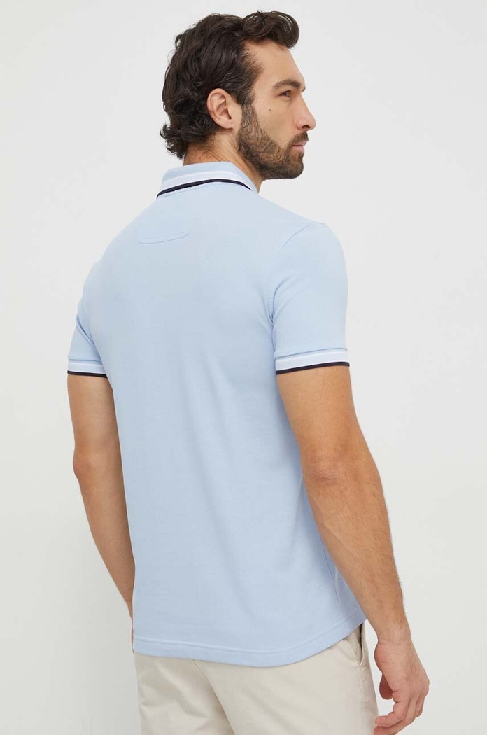 BOSS Green polo bărbați din bumbac Paddy 50469055 albastru AA00