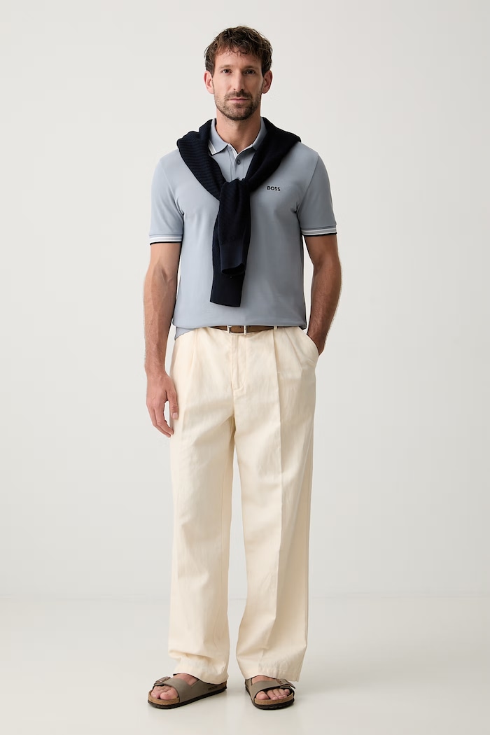 BOSS Green polo pánské bavlněné Paddy 50469055 modrá AA00
