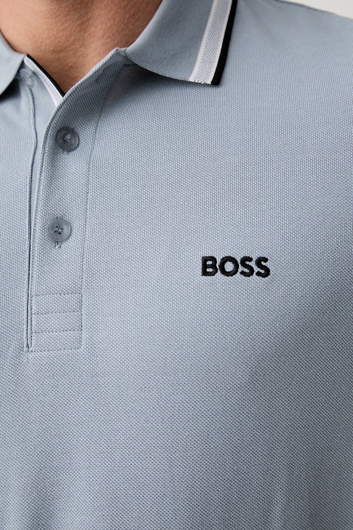 BOSS Green polo pánské bavlněné Paddy 50469055 modrá