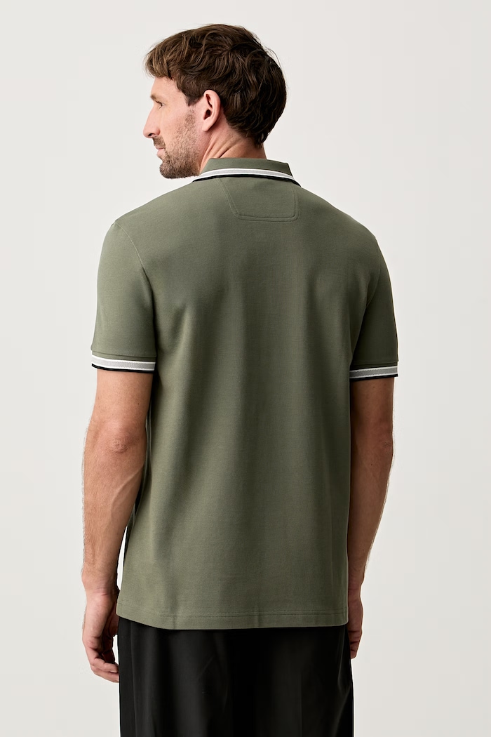 Ρούχα BOSS Green πόλο Ανδρικό βαμβακερό Paddy 50469055 πράσινο