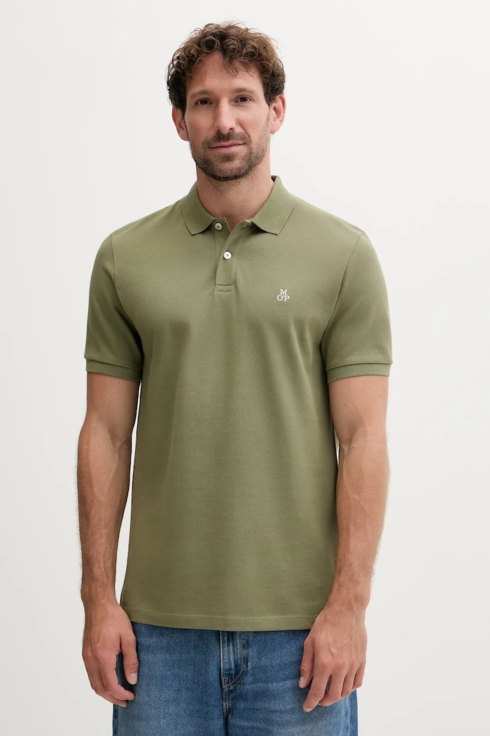Marc O'Polo polo de bumbac regular verde 5000009415