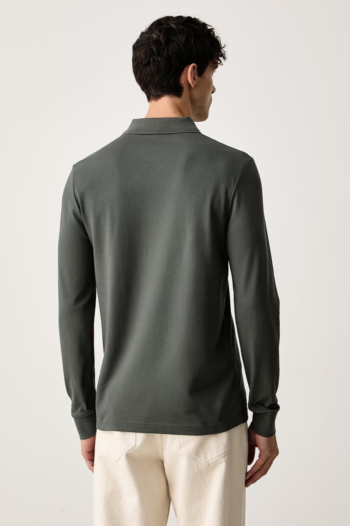 Îmbrăcăminte BOSS Orange longsleeve pentru bărbați din bumbac cu elastan Passerby 50507704 verde