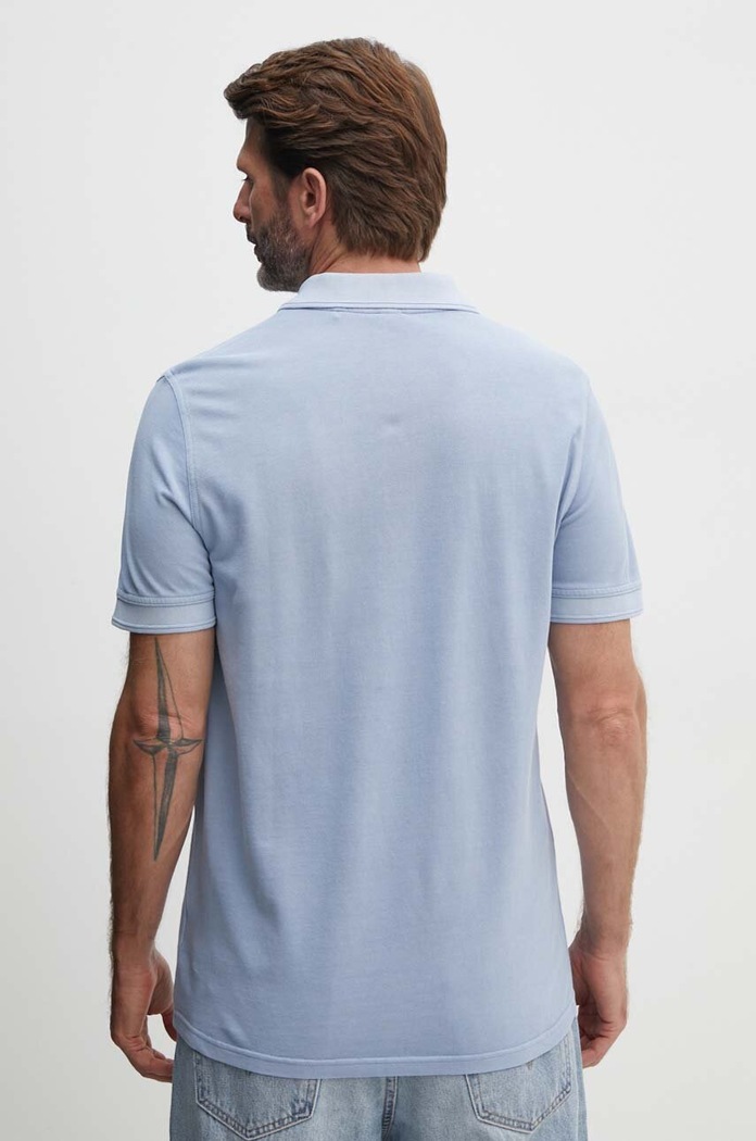 Îmbrăcăminte BOSS Orange polo bărbați din bumbac Prime 50507813 albastru