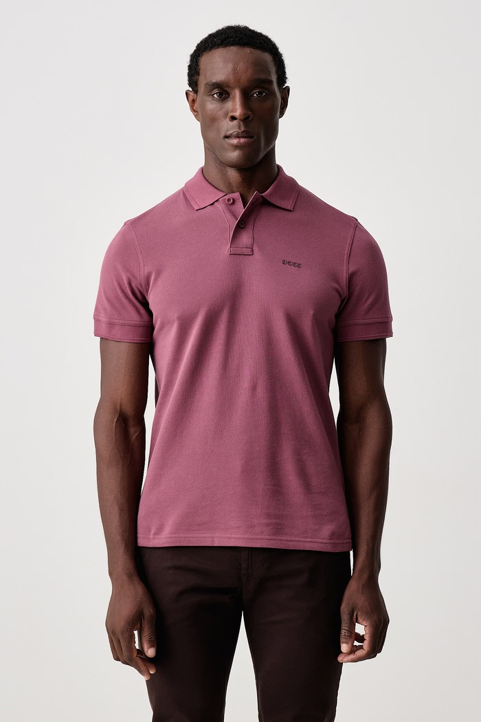 BOSS Orange Polo tričko pánske bavlnené Prime ružová 50507813