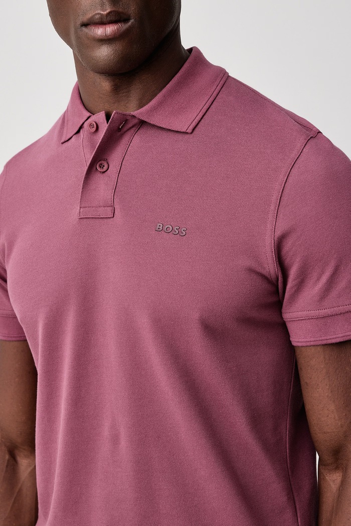 Polo tričko pánske bavlnené Prime BOSS Orange 50507813 ružová