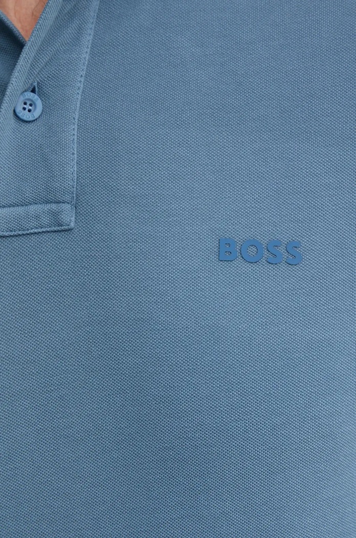 BOSS Orange polo bărbătesc din bumbac Prime 50507813 albastru