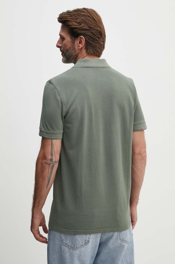 Odzież BOSS Orange polo męskie bawełniane Prime 50507813 zielony