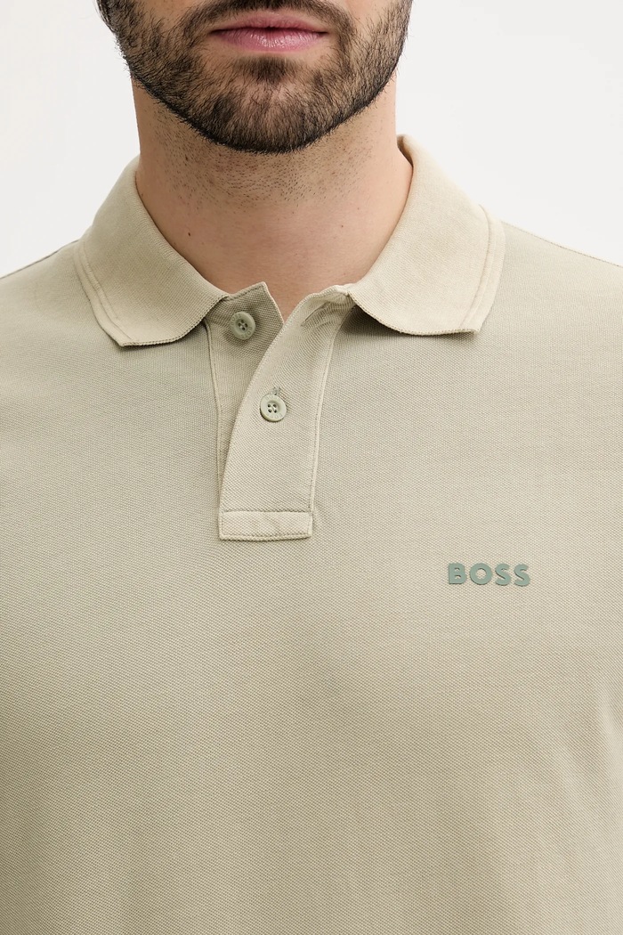 BOSS Orange polo tričko pánske bavlnené Prime zelená 50507813