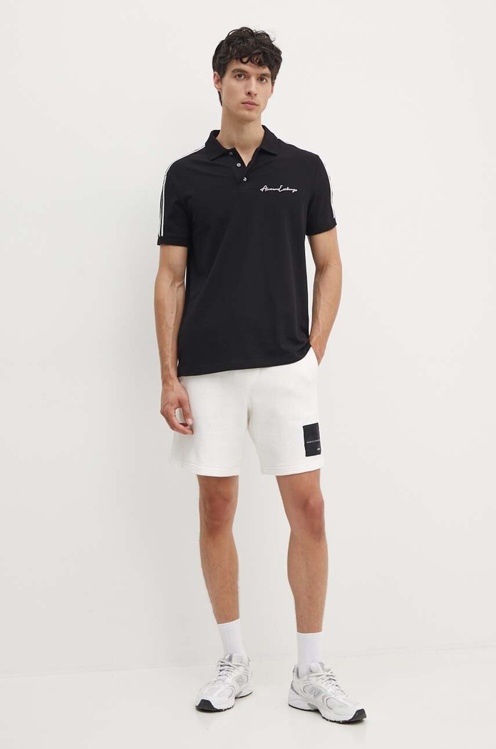 Armani Exchange polo 8NZFSG.ZJ81Z.NOS czarny AA00