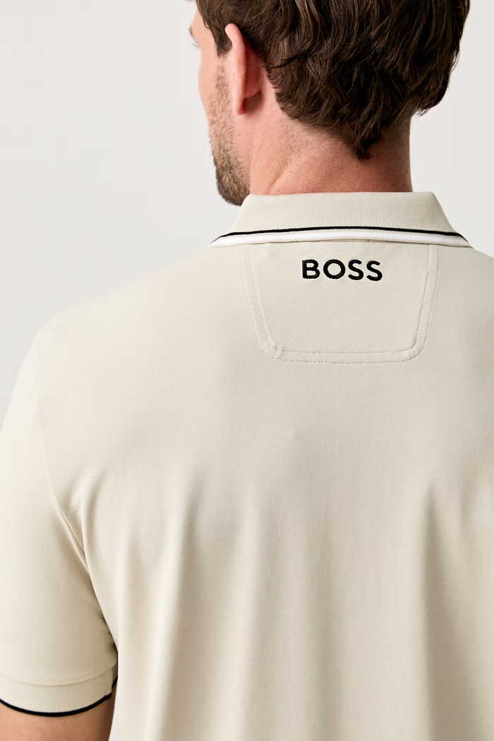 BOSS Green πόλο ανδρικό Paddy Pro 50469102 μπεζ